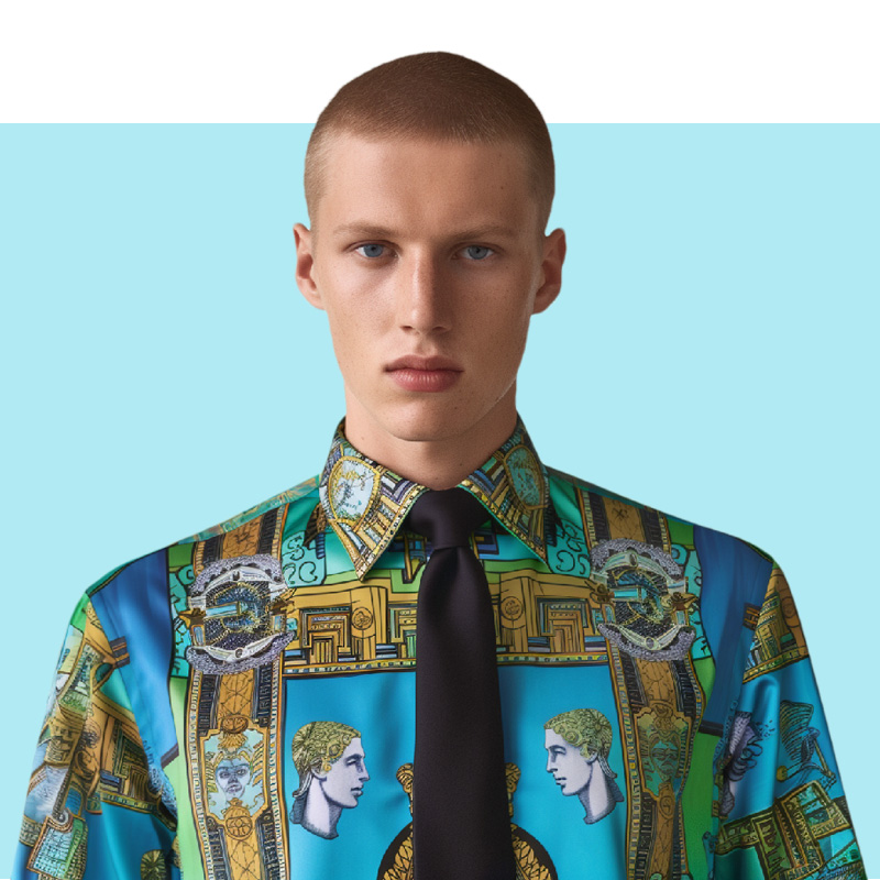 Silk shirt LE Maschere